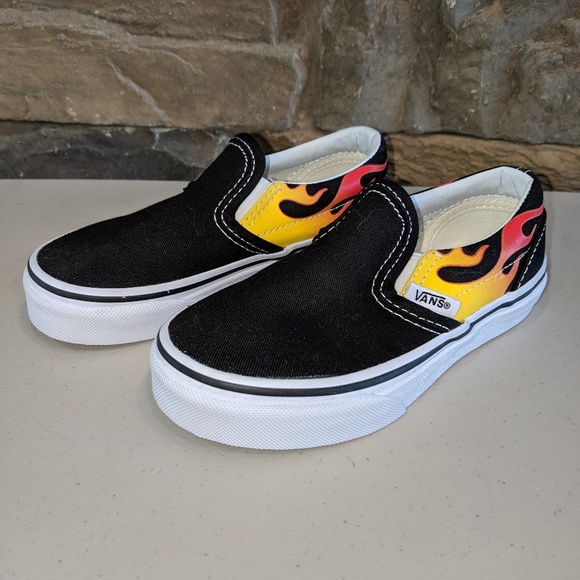 slip on vans flame slip on vans flame